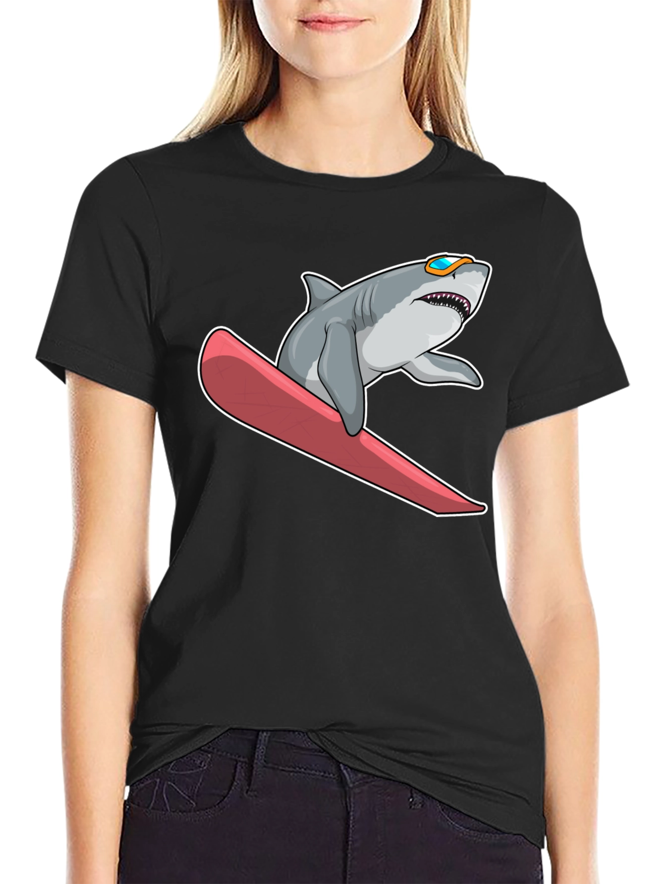 Cool Shark Snowboard T-Shirt