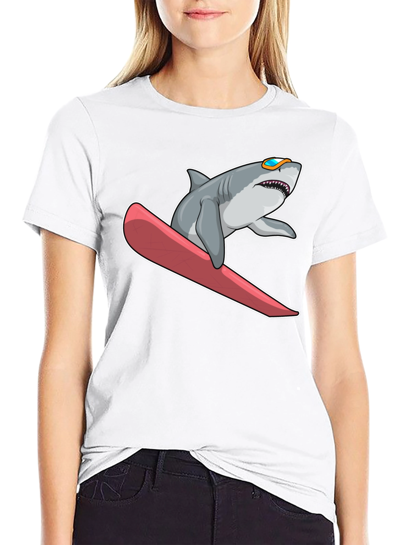 Cool Shark Snowboard T-Shirt