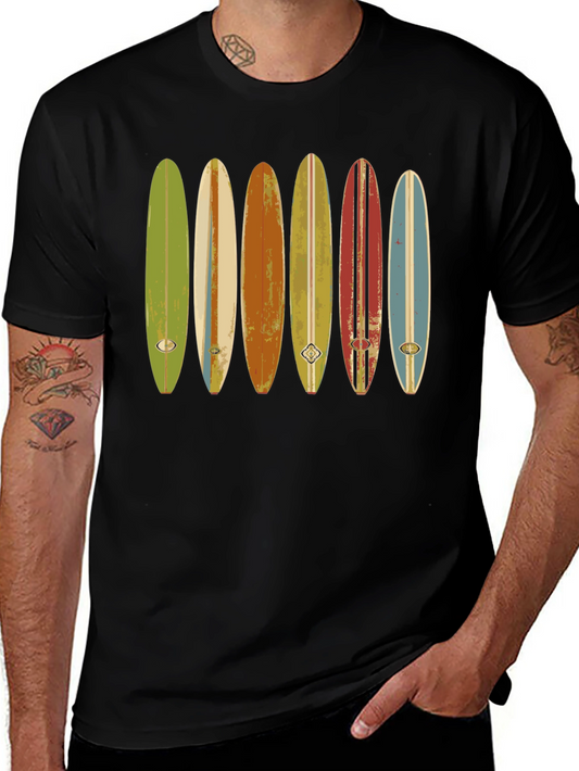 Vintage Surfboard T-Shirt - Retro Beach Style