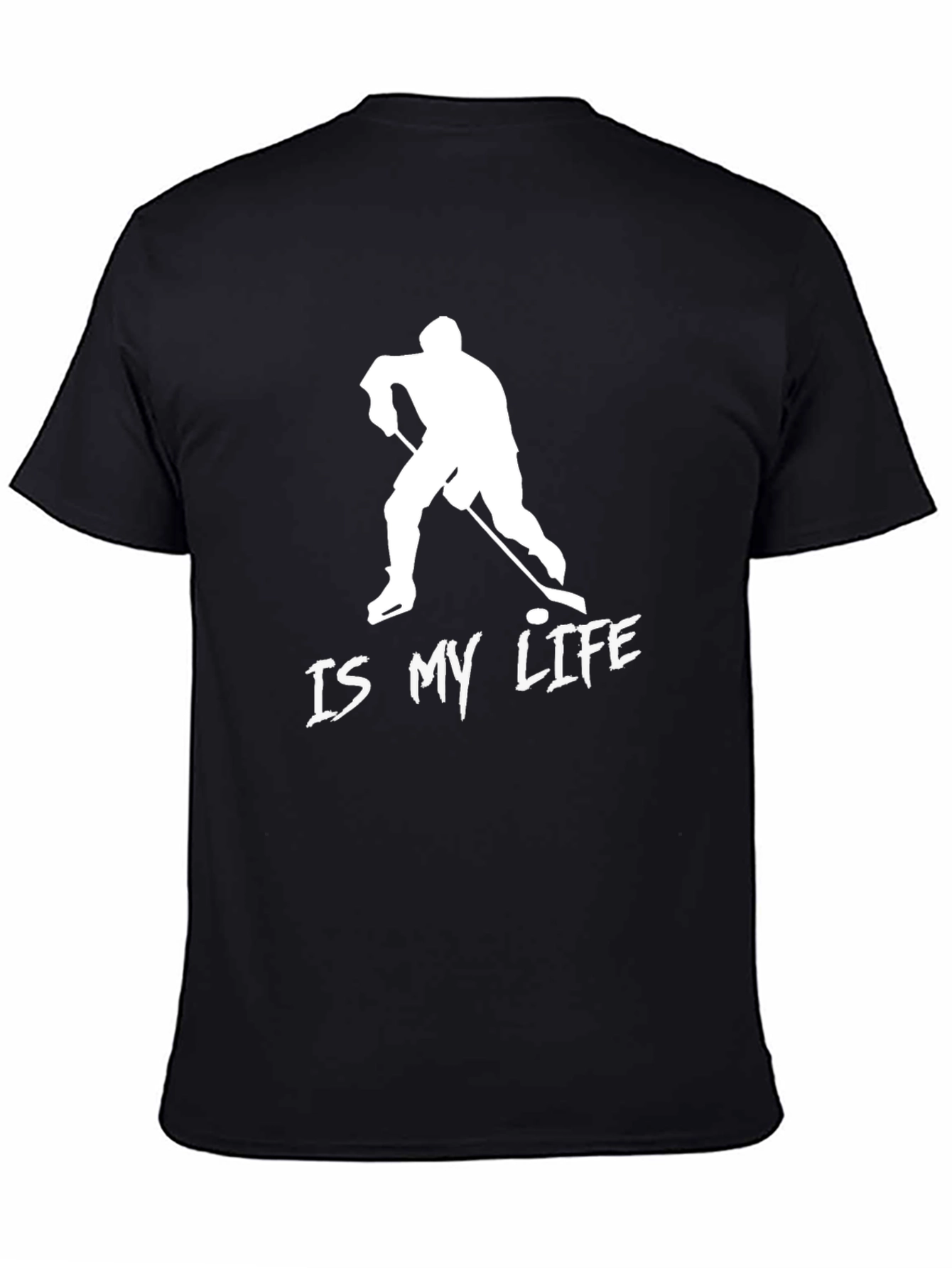 Hockey Is My Life Black Graphic Tee