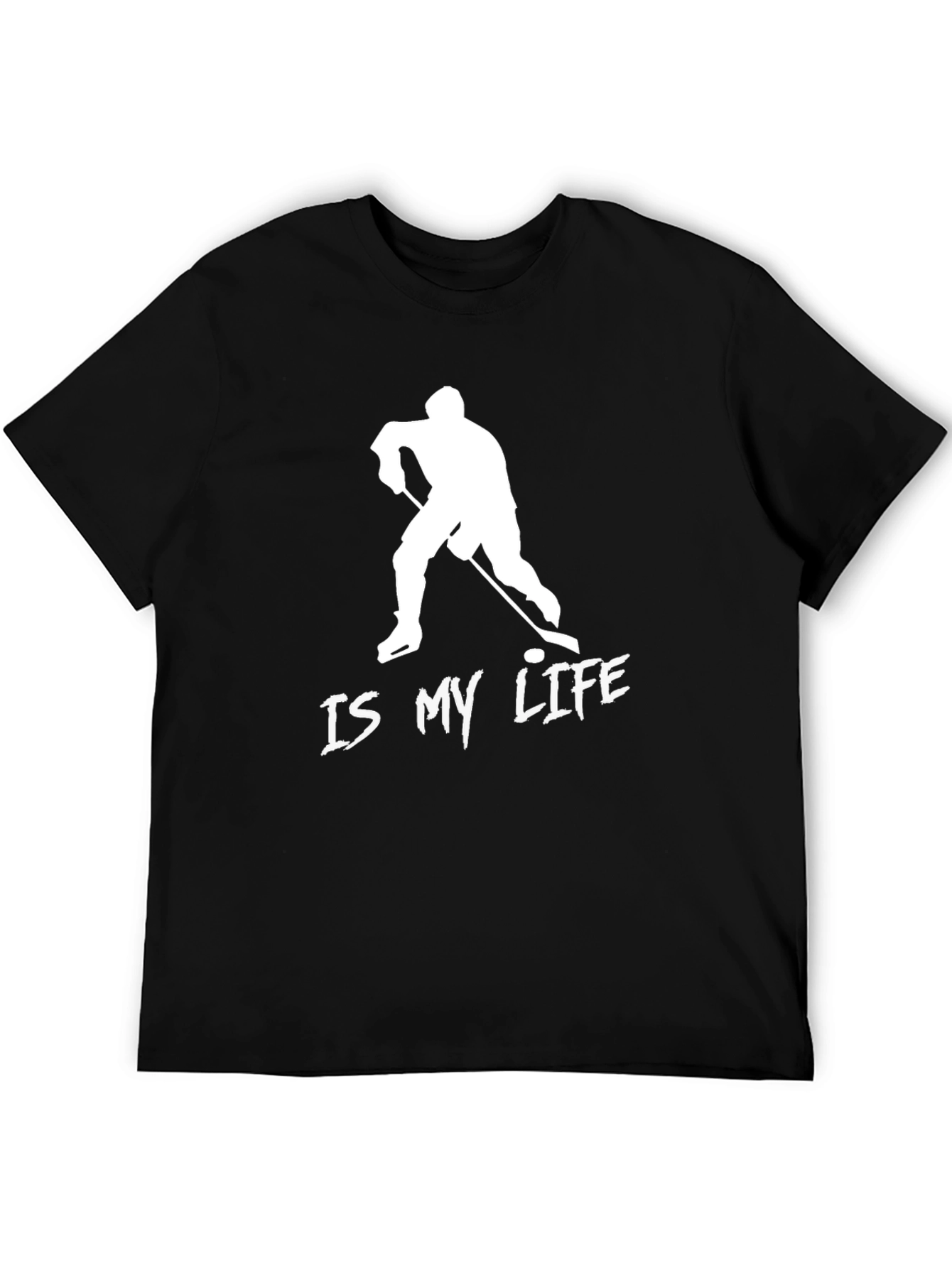 Hockey Is My Life Black Graphic Tee