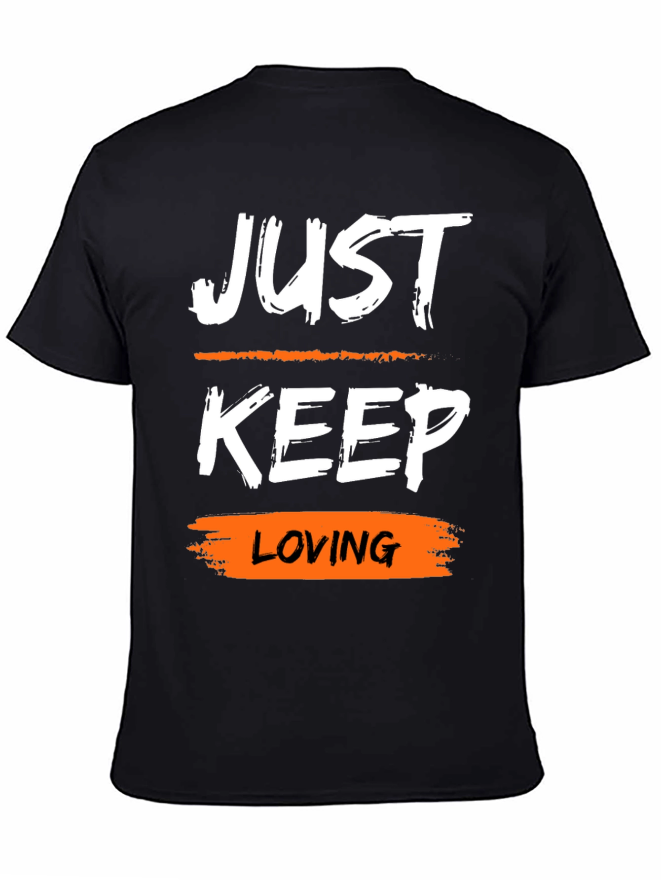 Just Keep Loving Black Graphic Tee