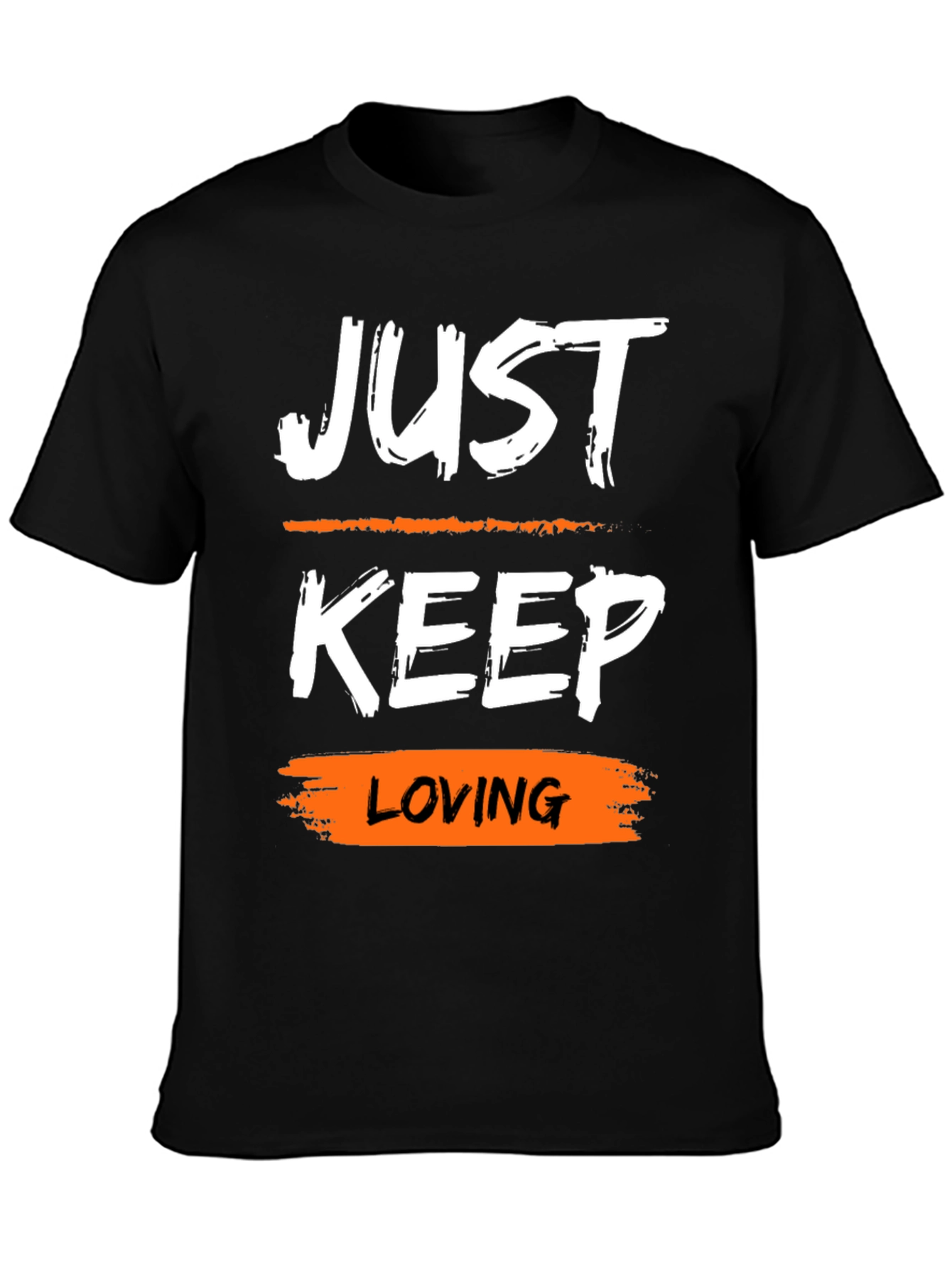 Just Keep Loving Black Graphic Tee