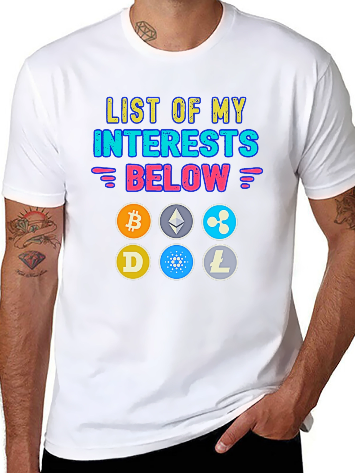 Crypto Enthusiast T-Shirt: Bitcoin Ethereum & More!