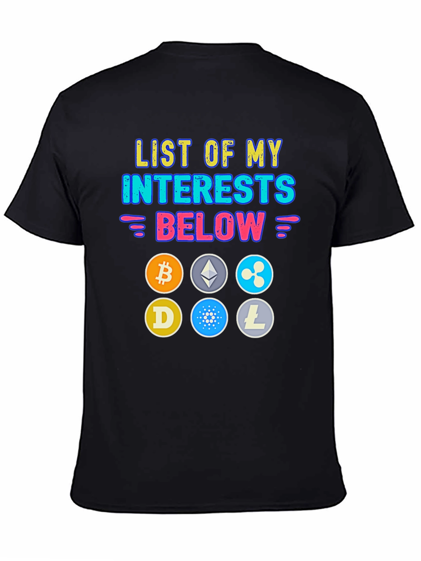 Crypto Enthusiast T-Shirt: Bitcoin Ethereum & More!