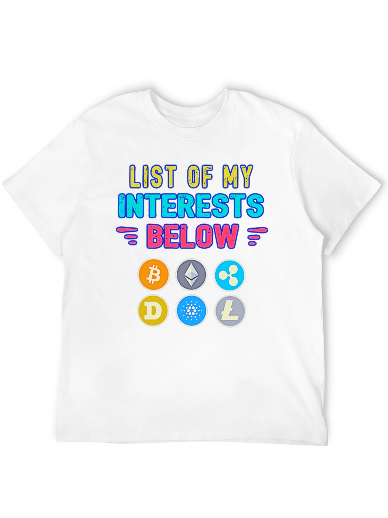 Crypto Enthusiast T-Shirt: Bitcoin Ethereum & More!