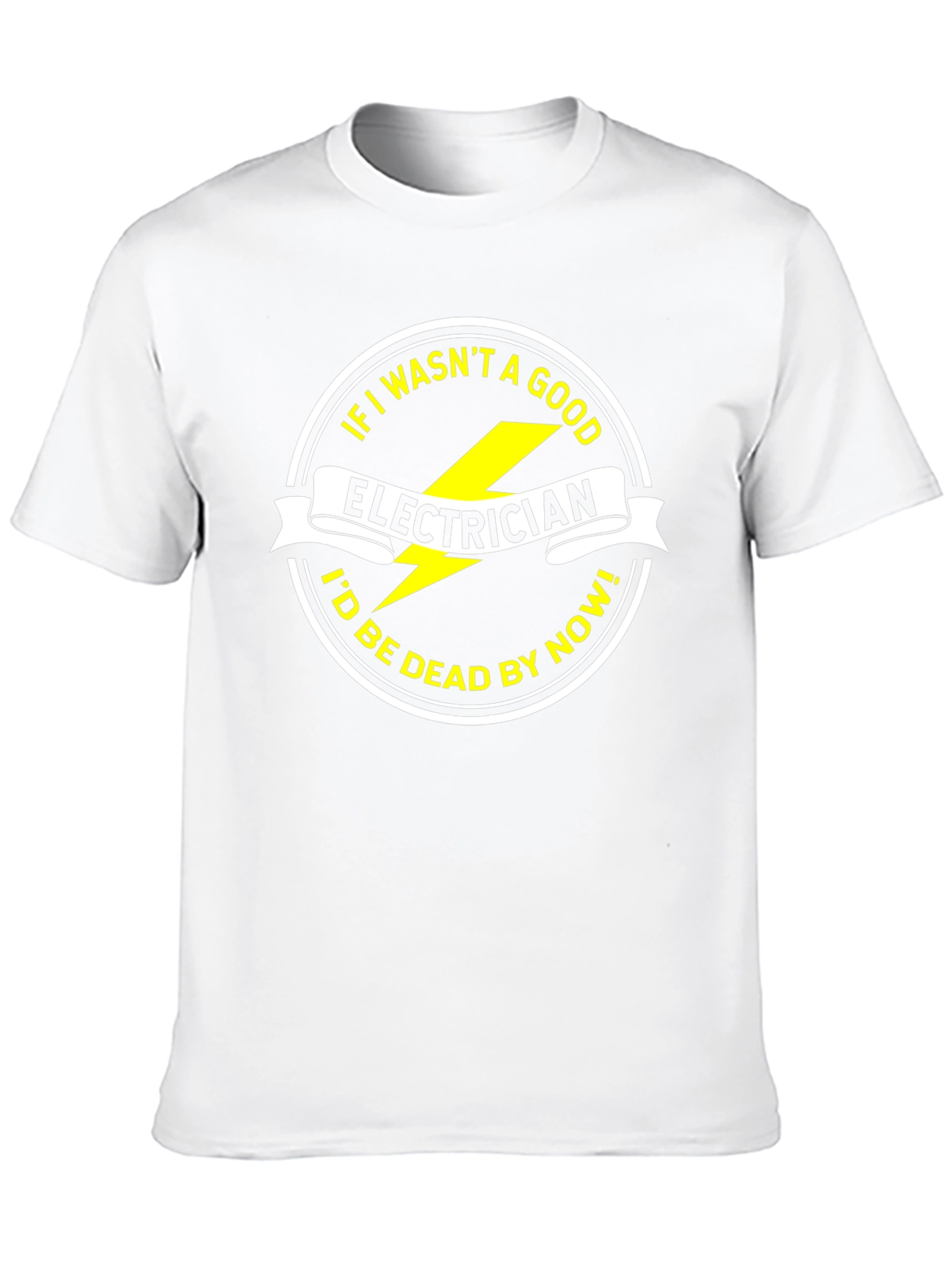 Electrician Funny Slogan Black T-Shirt