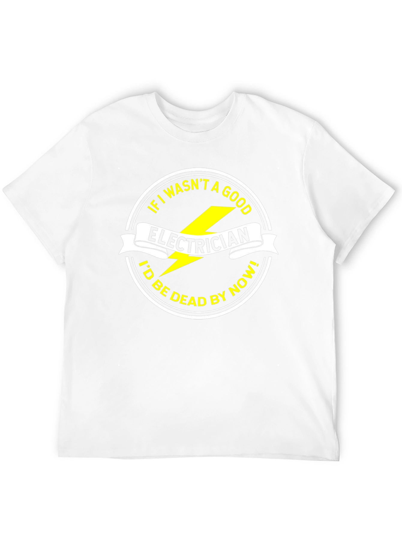 Electrician Funny Slogan Black T-Shirt