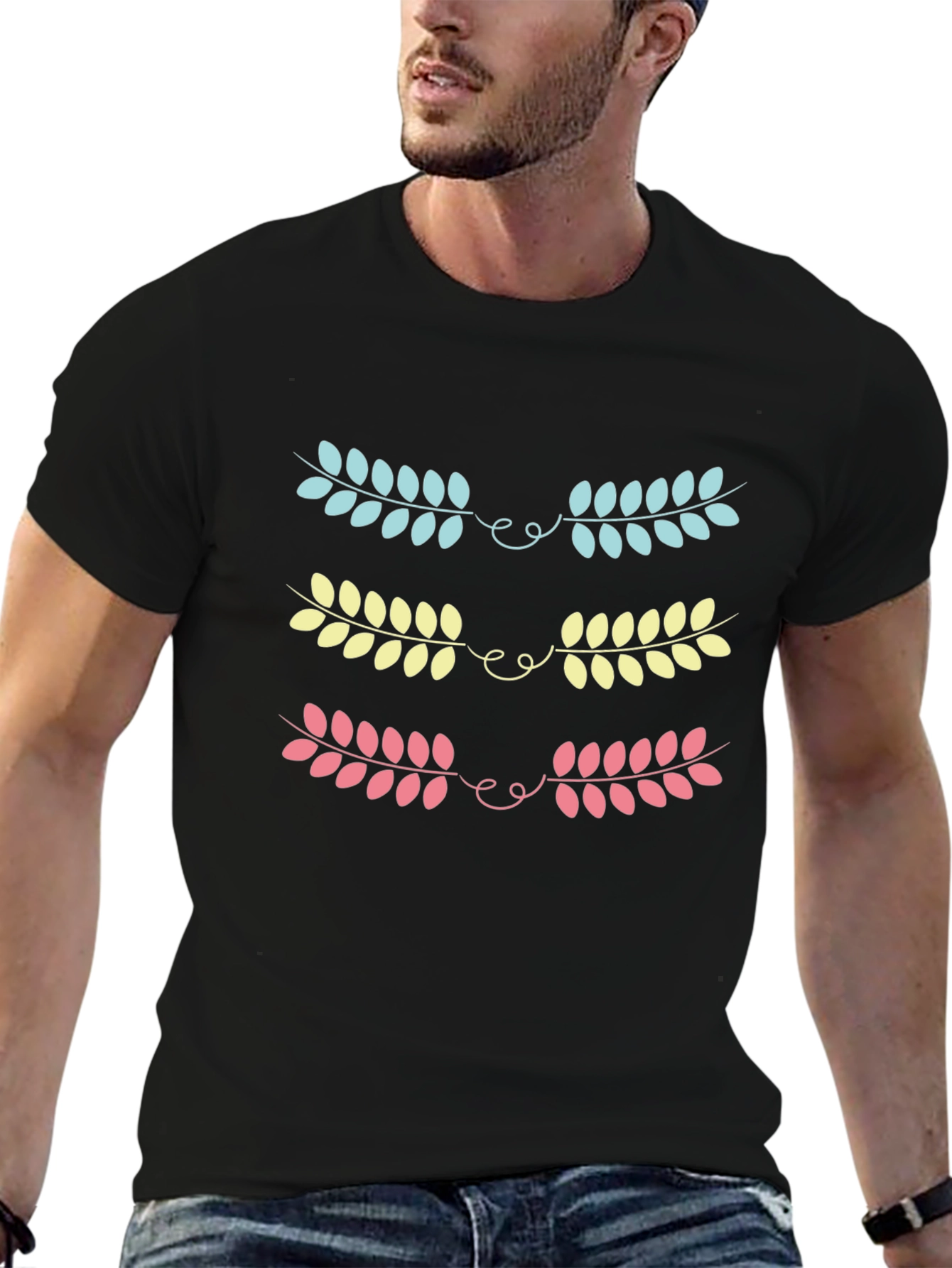 Leaf Garland Graphic Tee - Stylish Unisex T-Shirt