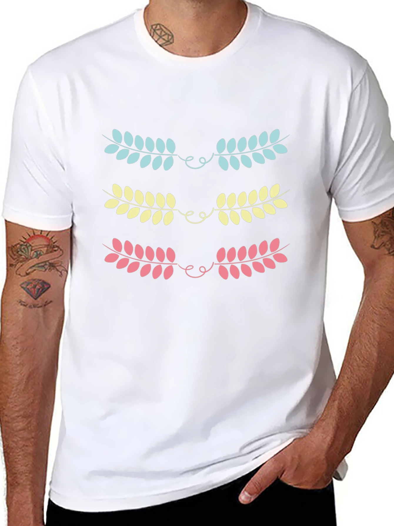Leaf Garland Graphic Tee - Stylish Unisex T-Shirt
