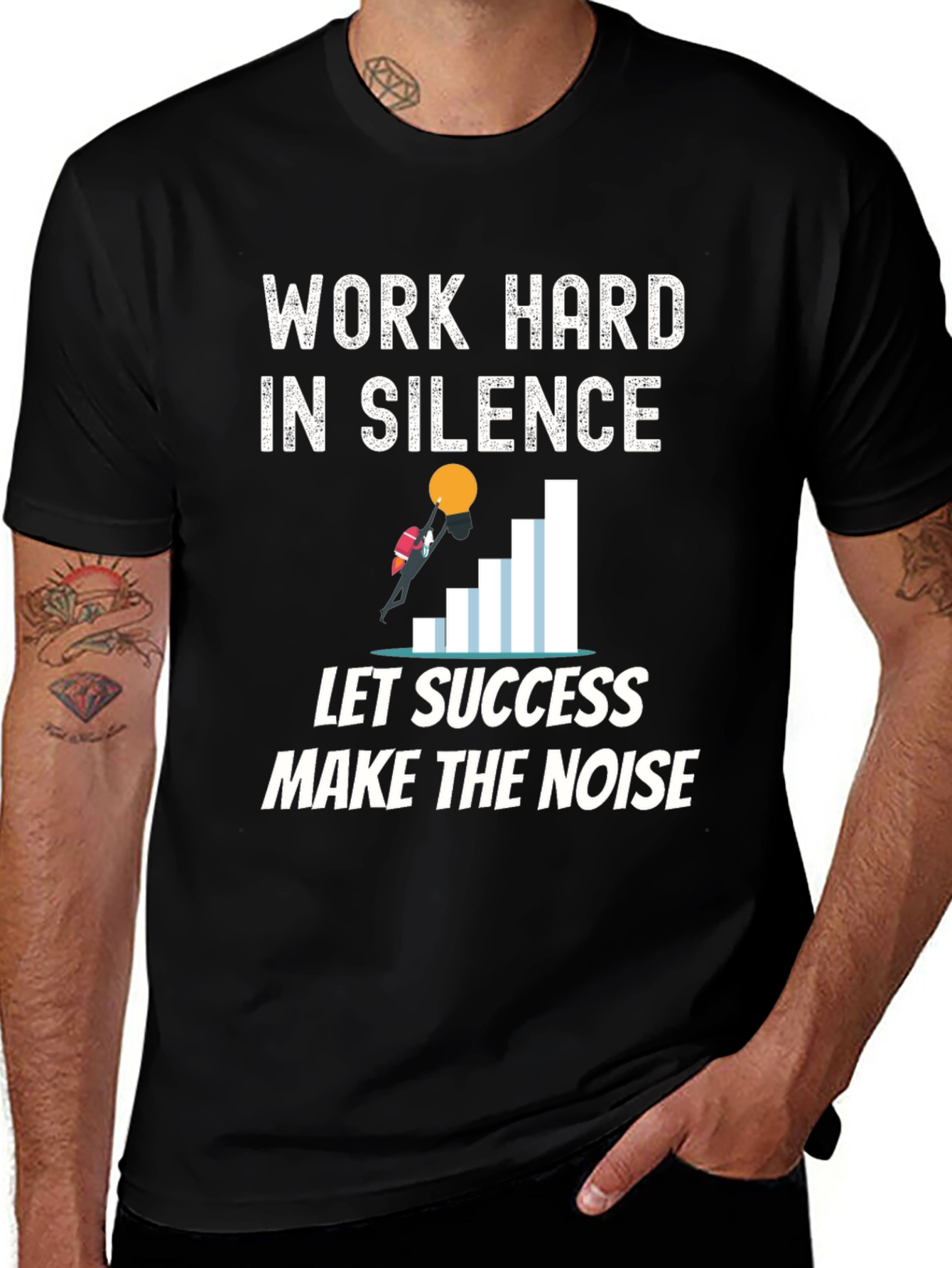Work Hard in Silence Graphic Tee