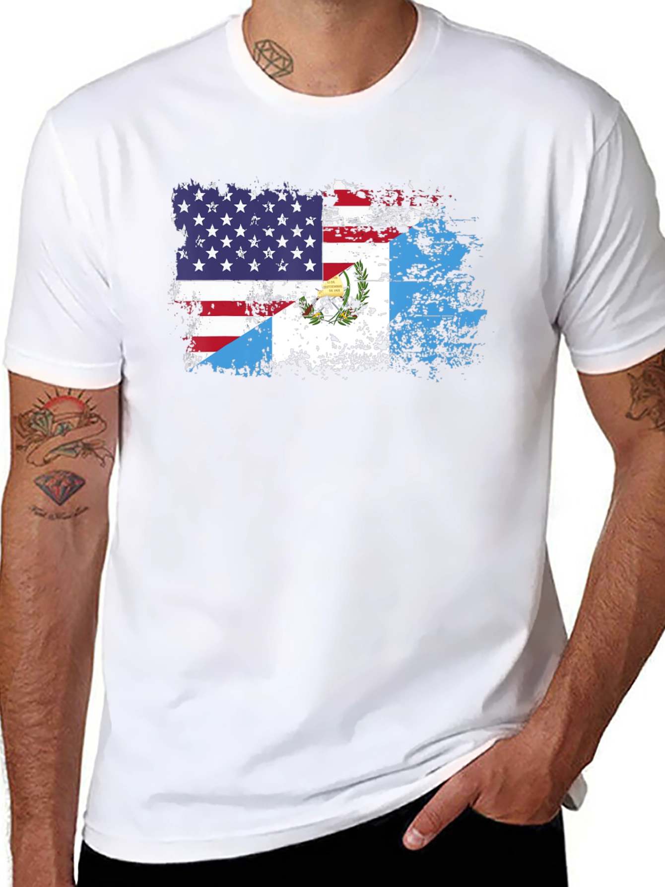 USA Guatemala Flag T-Shirt