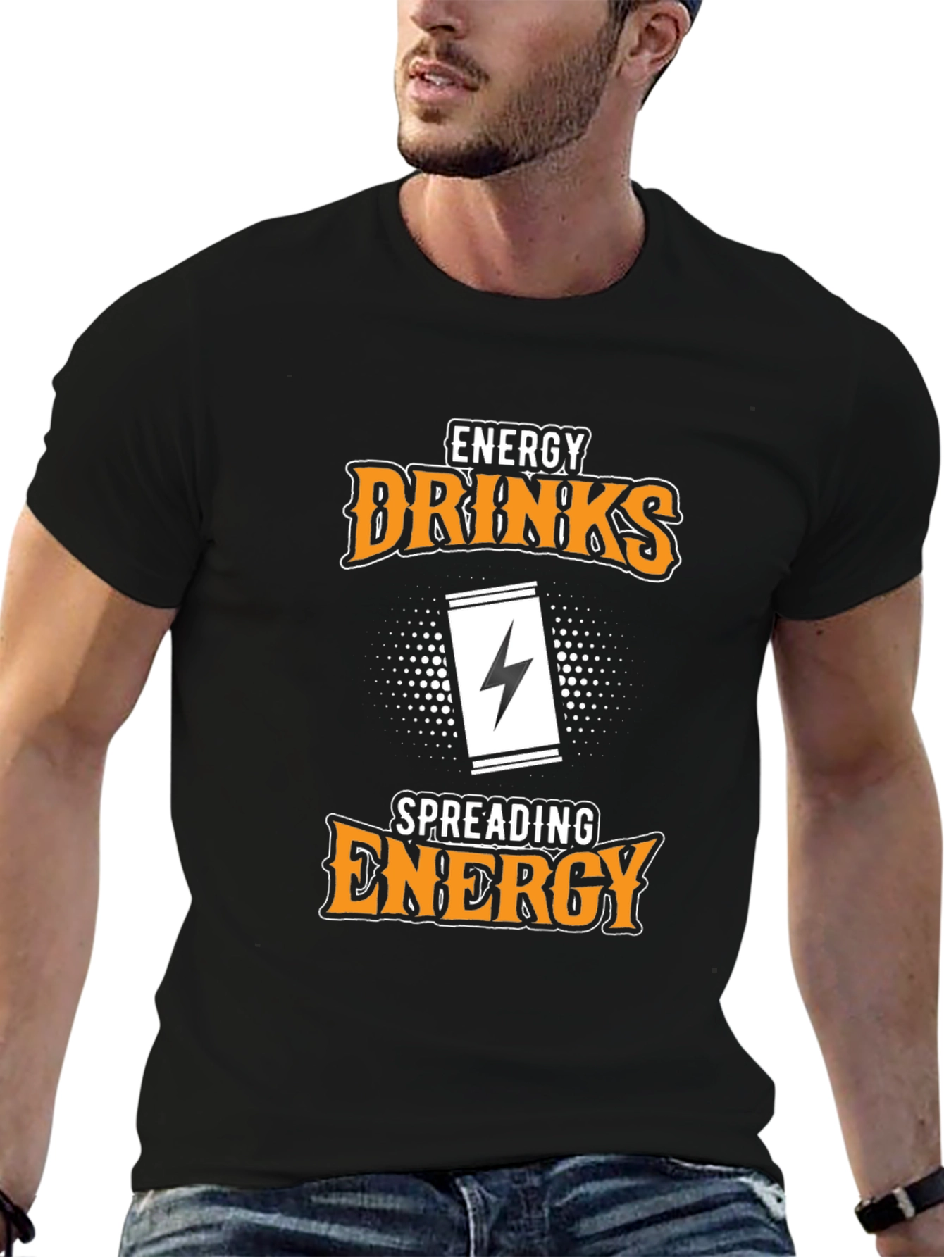 Energy Drinks Spreading Energy T-Shirt - Black