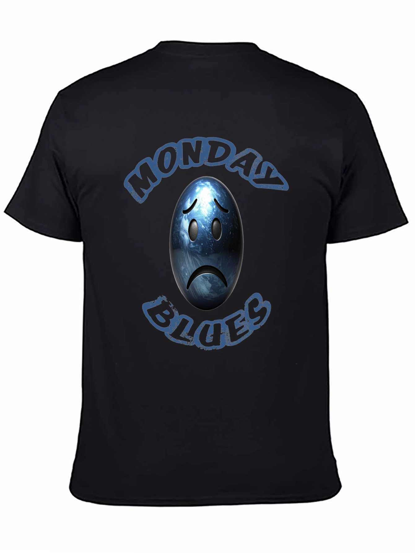 Monday Blues Graphic T-Shirt - Black