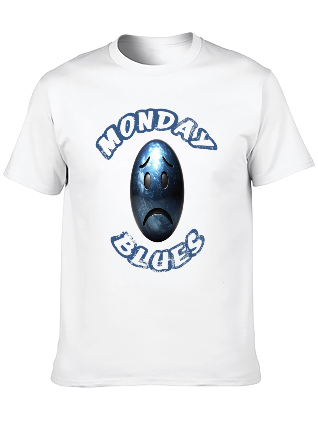 Monday Blues Graphic T-Shirt - Black