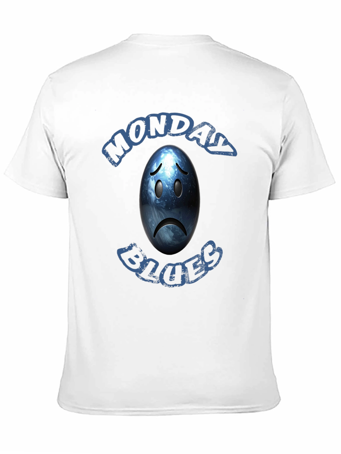 Monday Blues Graphic T-Shirt - Black
