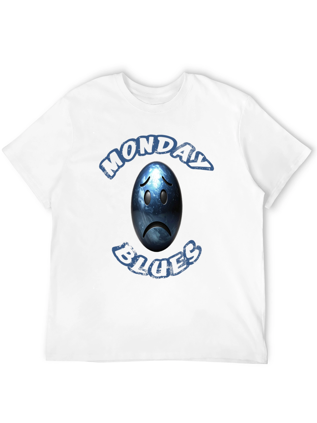 Monday Blues Graphic T-Shirt - Black