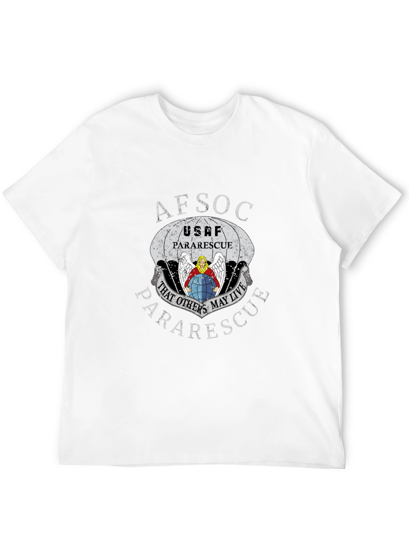 AFSOC USAF Pararescue Black Graphic T-Shirt
