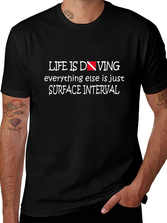 Life is Diving Black T-Shirt Diver Gift
