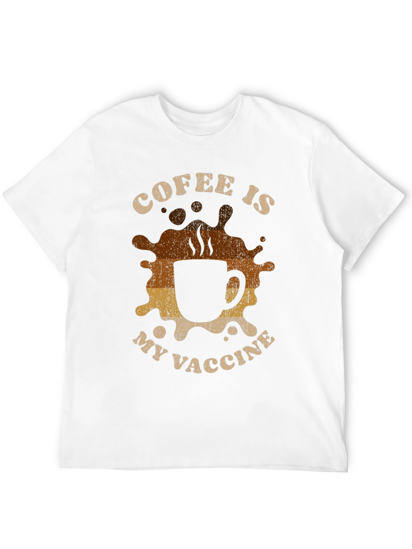 Coffee Is My Vaccine Black Graphic Tee