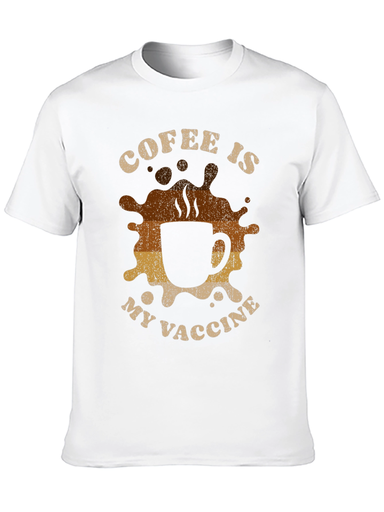 Coffee Is My Vaccine Black Graphic Tee