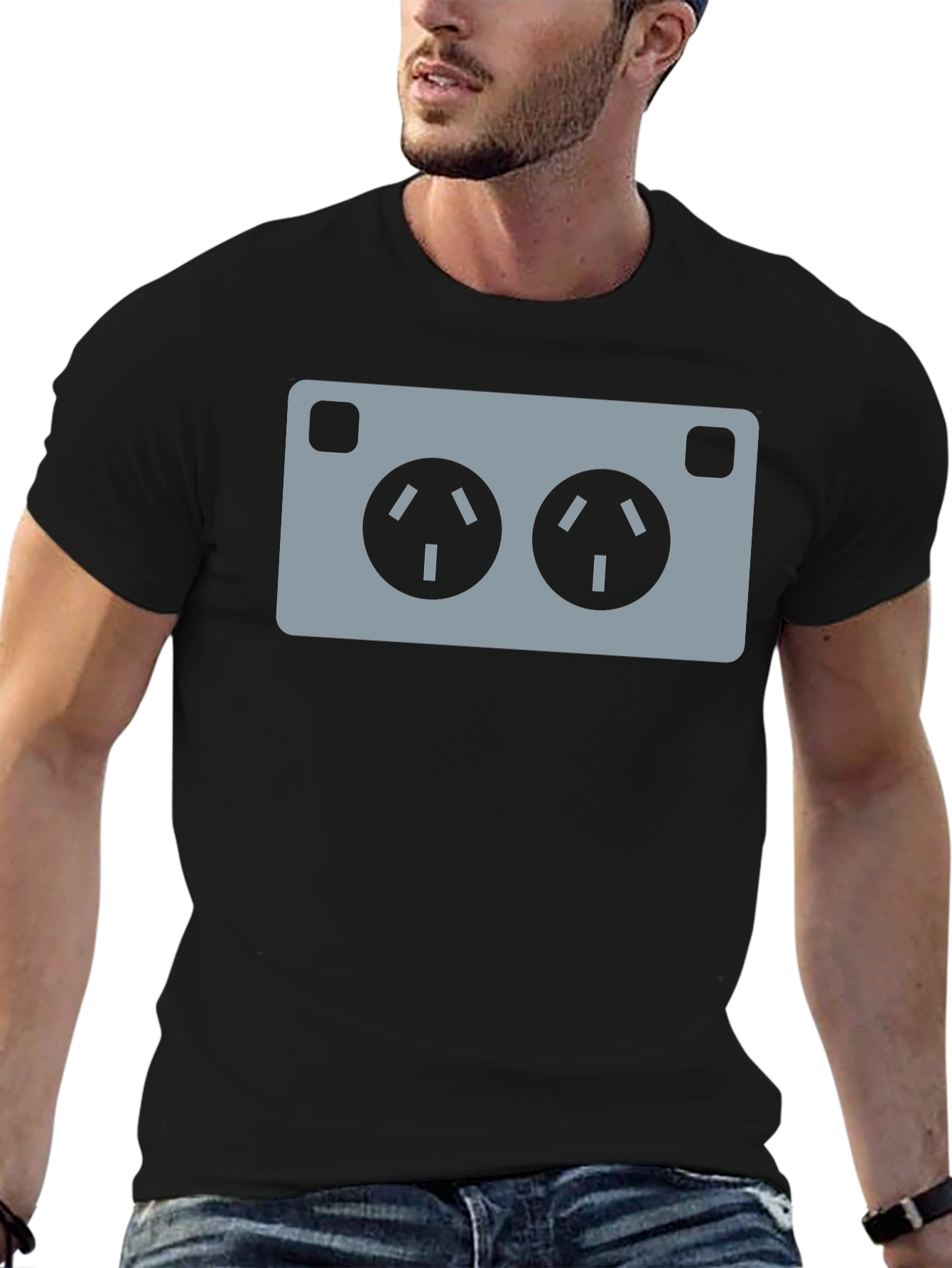 Funny Electrical Outlet Graphic Tee - Novelty T-Shirt