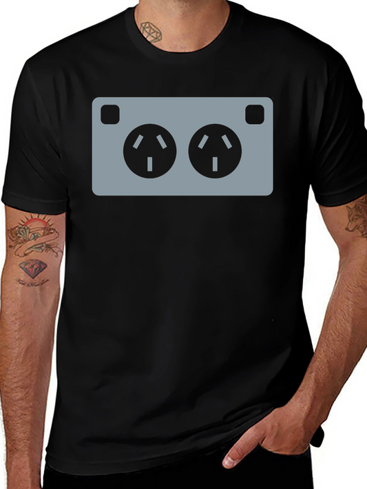 Funny Electrical Outlet Graphic Tee - Novelty T-Shirt