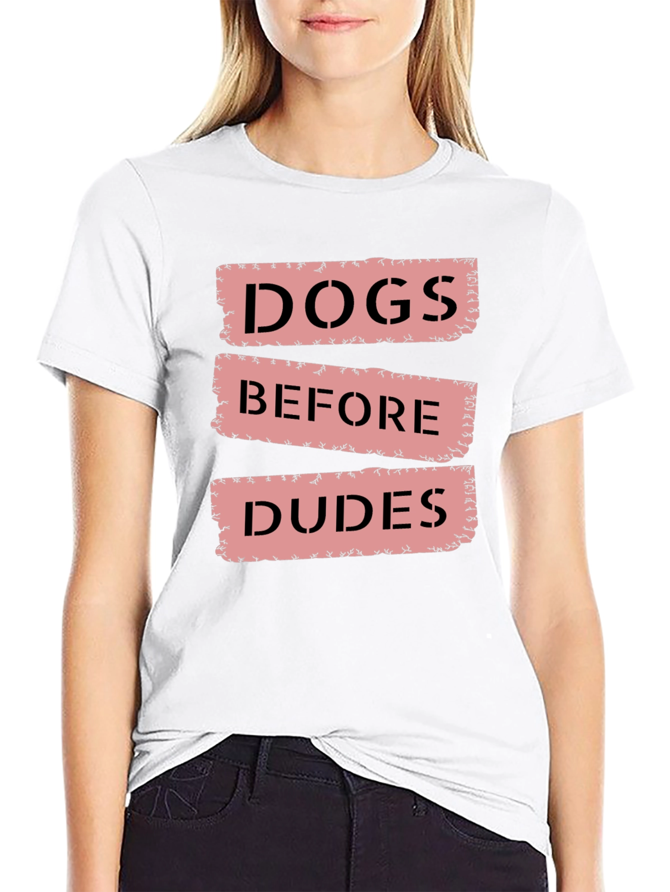 Dogs Before Dudes Black Graphic Tee