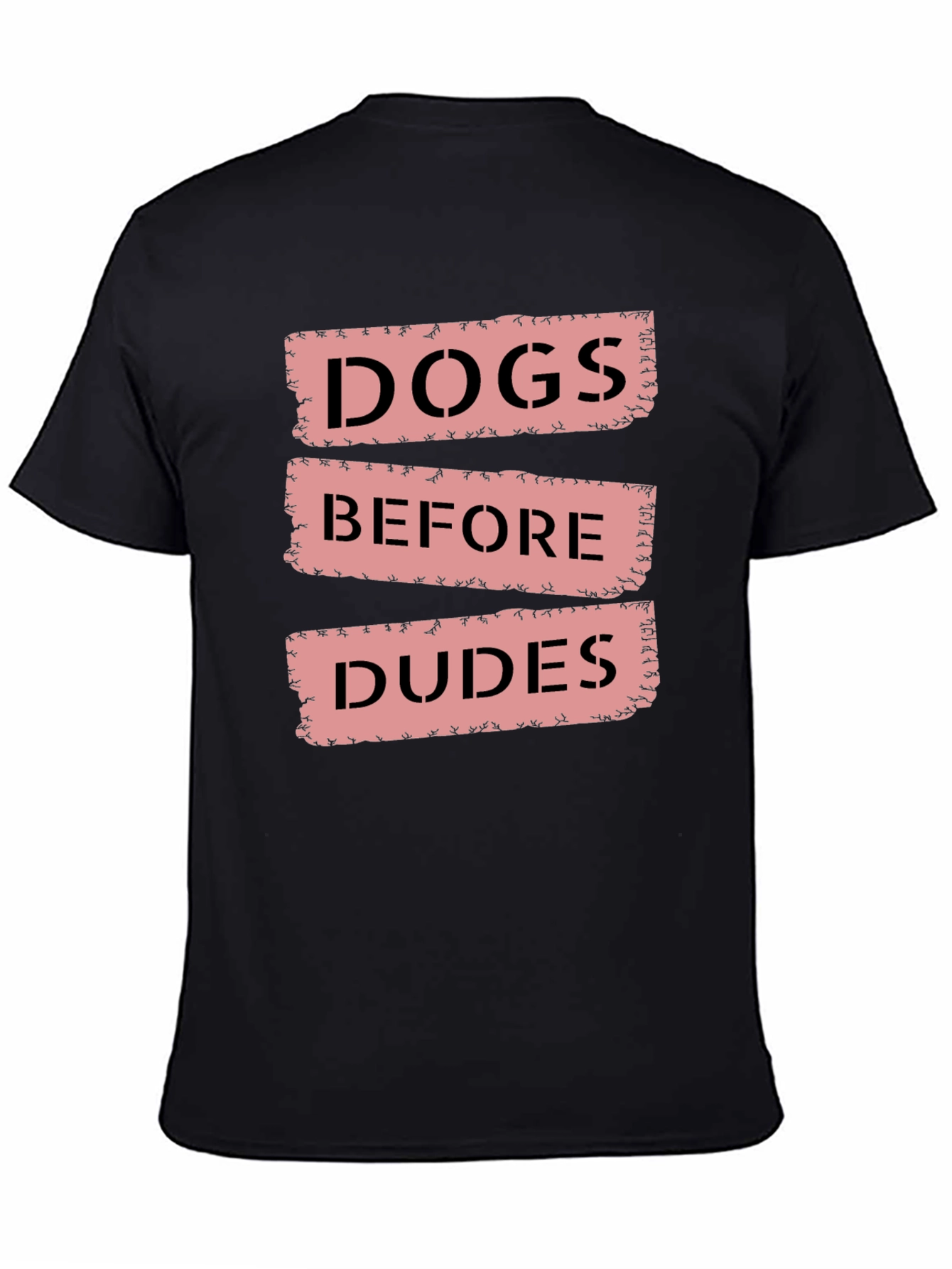 Dogs Before Dudes Black Graphic Tee