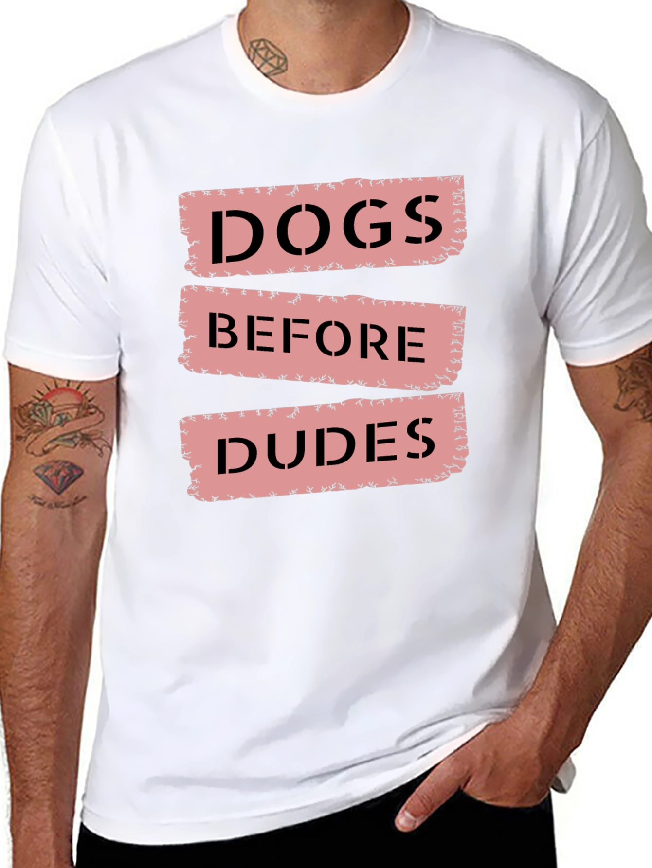 Dogs Before Dudes Black Graphic Tee