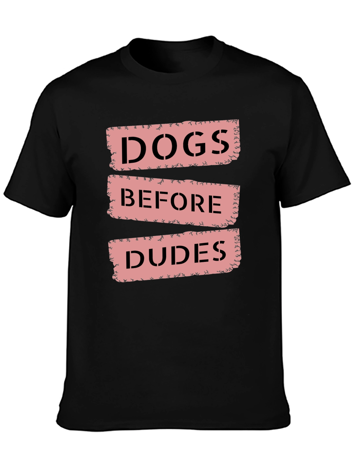 Dogs Before Dudes Black Graphic Tee