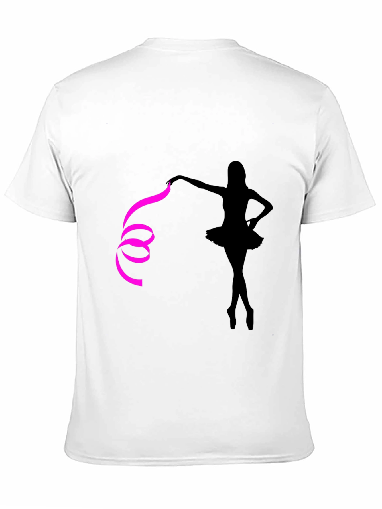 Ballerina Graphic Tee - Stylish Black Cotton T-Shirt