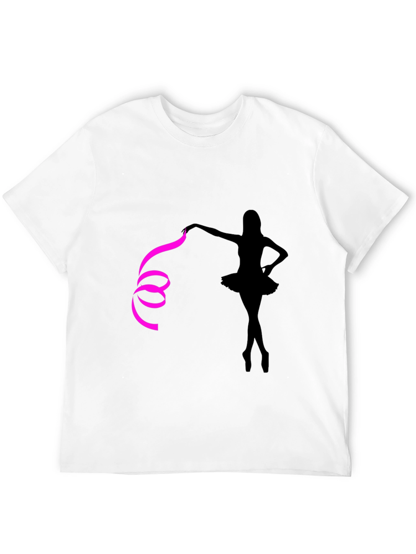 Ballerina Graphic Tee - Stylish Black Cotton T-Shirt