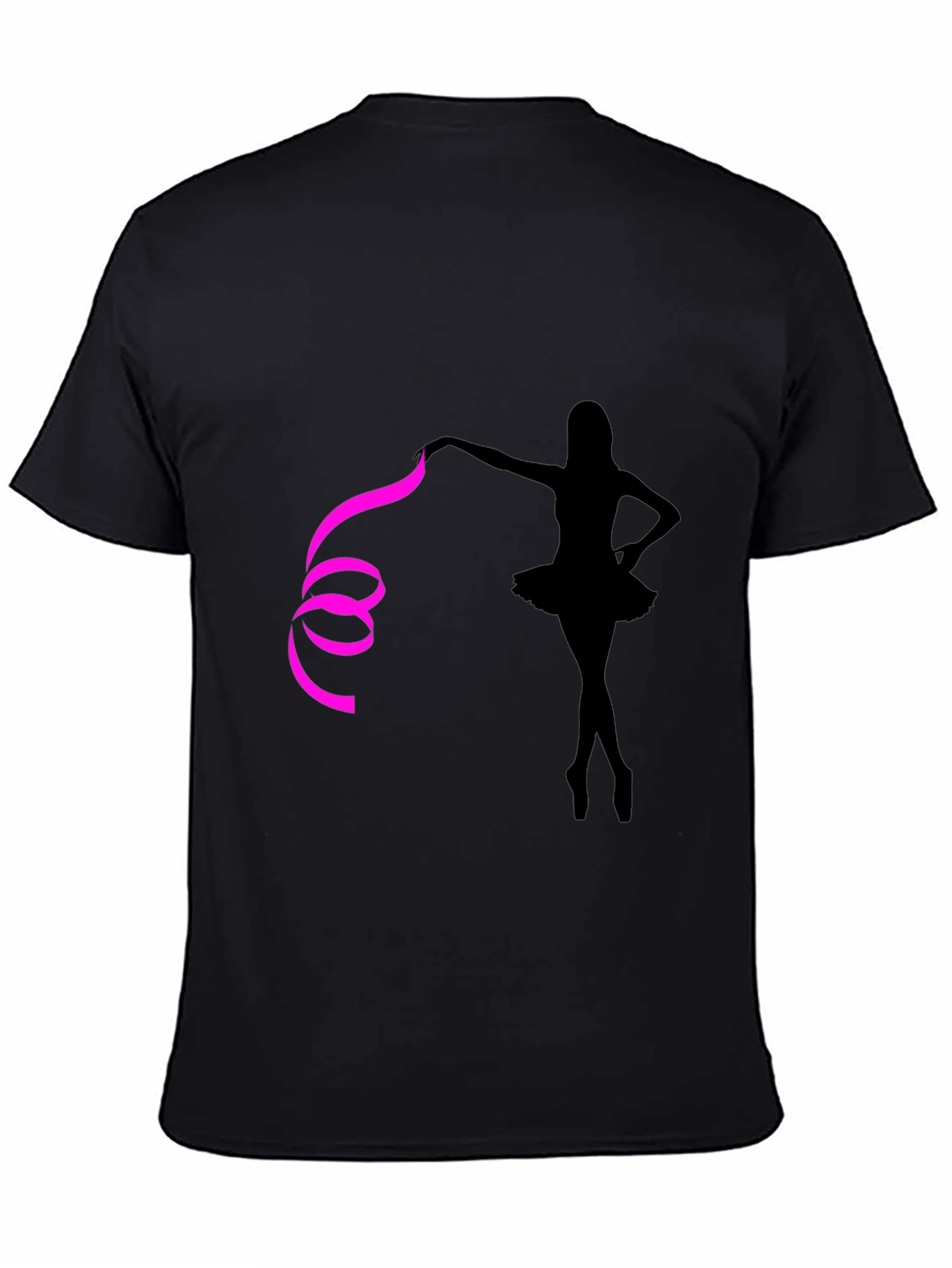 Ballerina Graphic Tee - Stylish Black Cotton T-Shirt