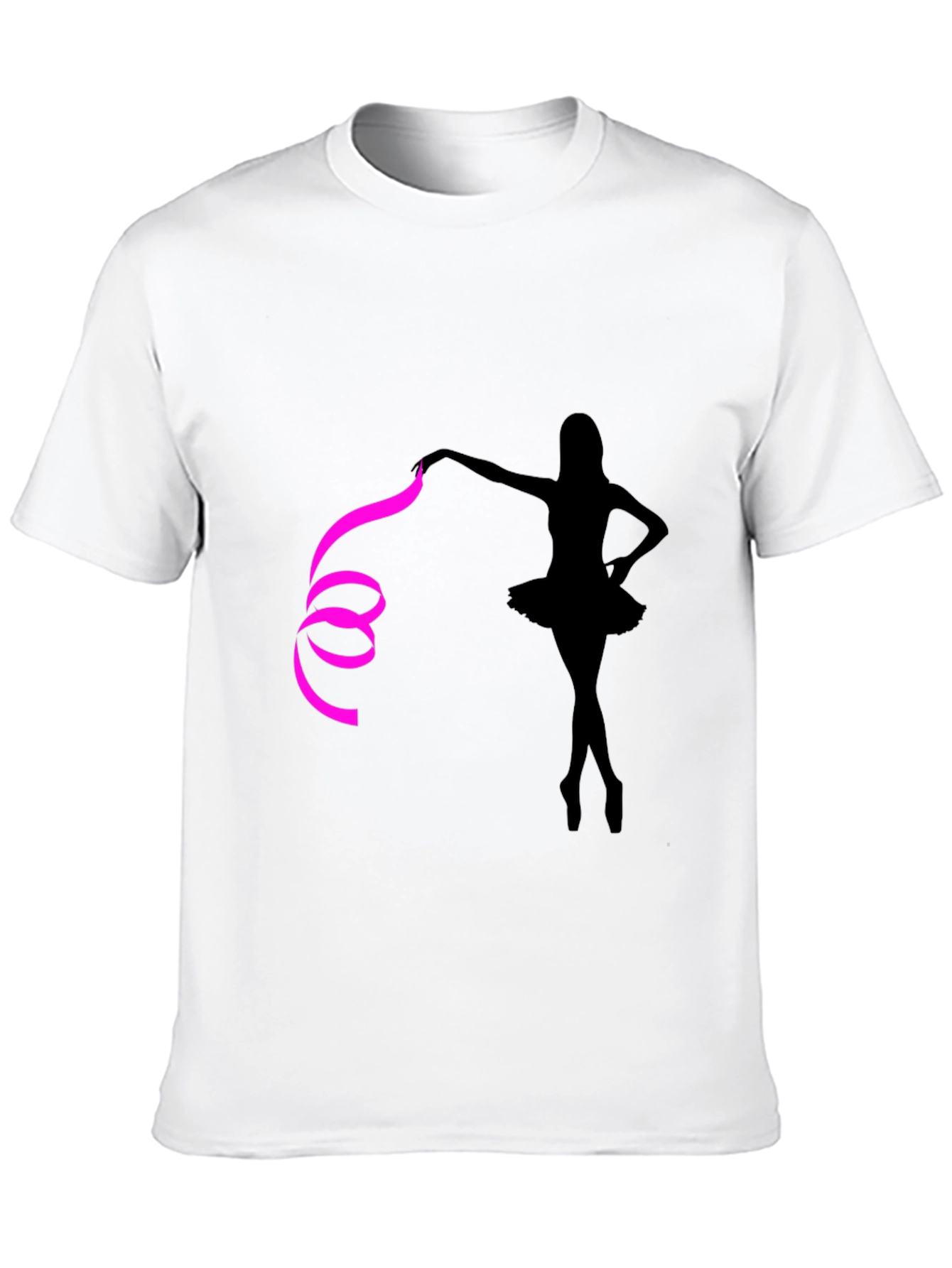 Ballerina Graphic Tee - Stylish Black Cotton T-Shirt