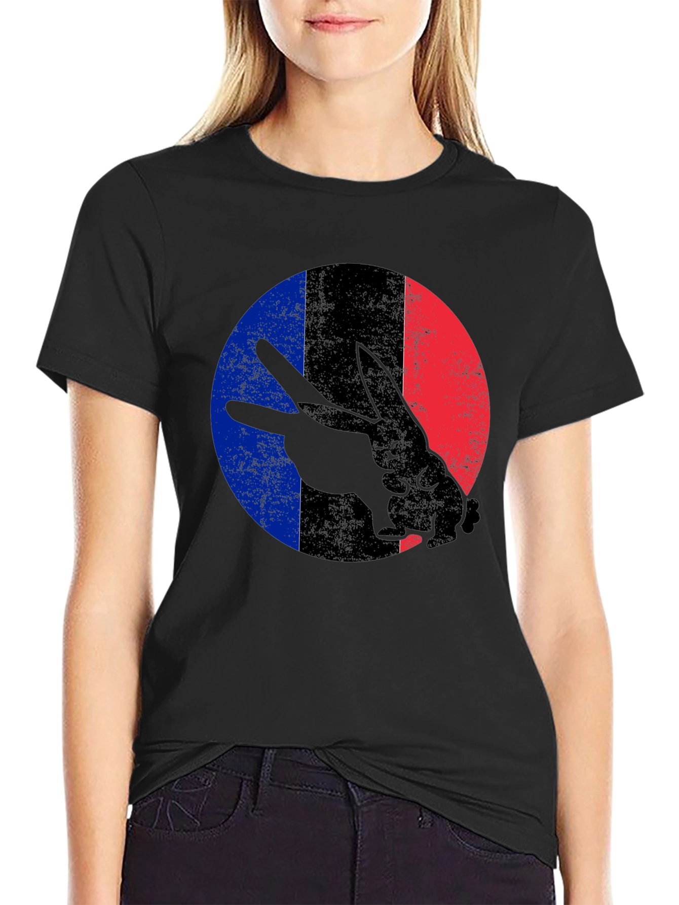 French Rabbit Graphic Tee