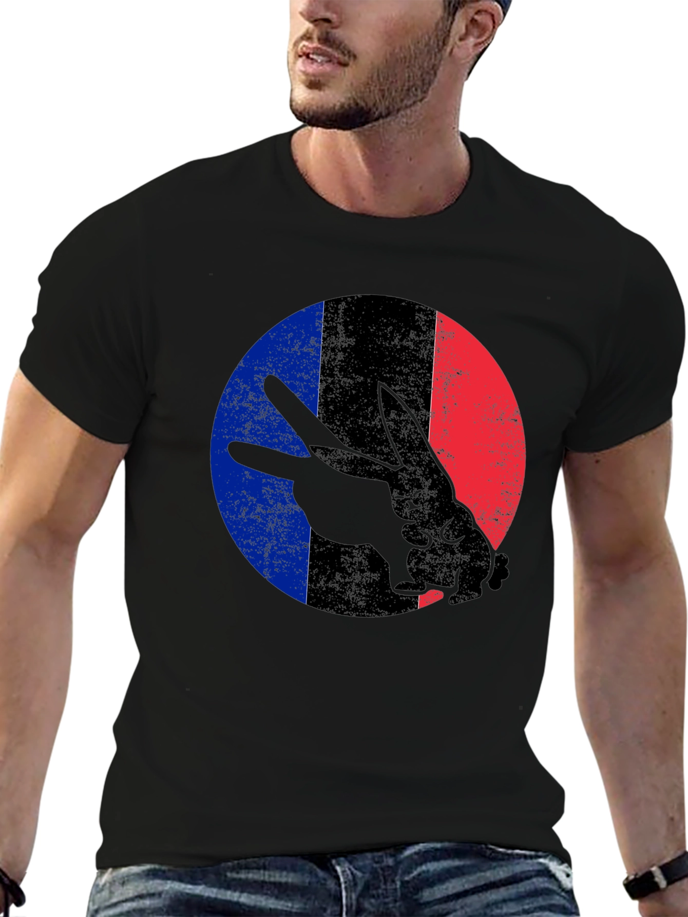 French Rabbit Graphic Tee