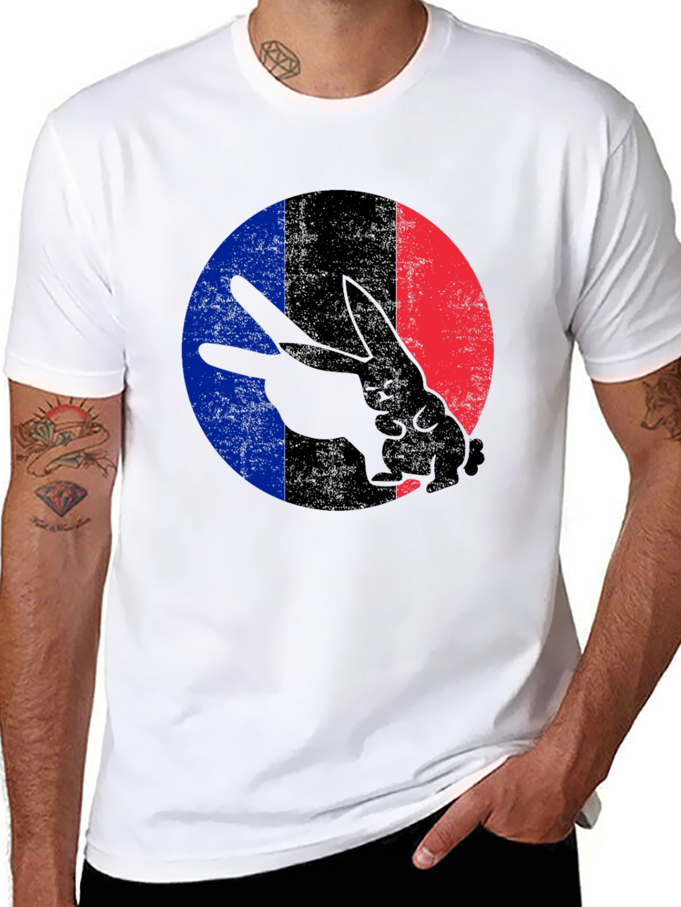 French Rabbit Graphic Tee