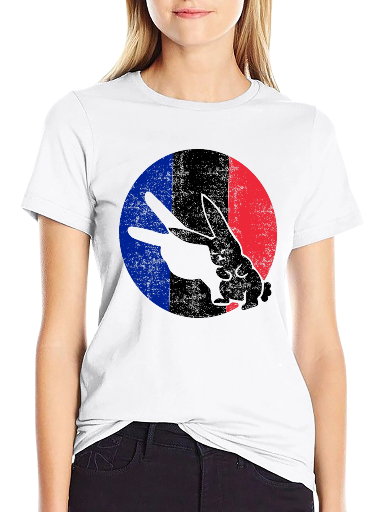 French Rabbit Graphic Tee