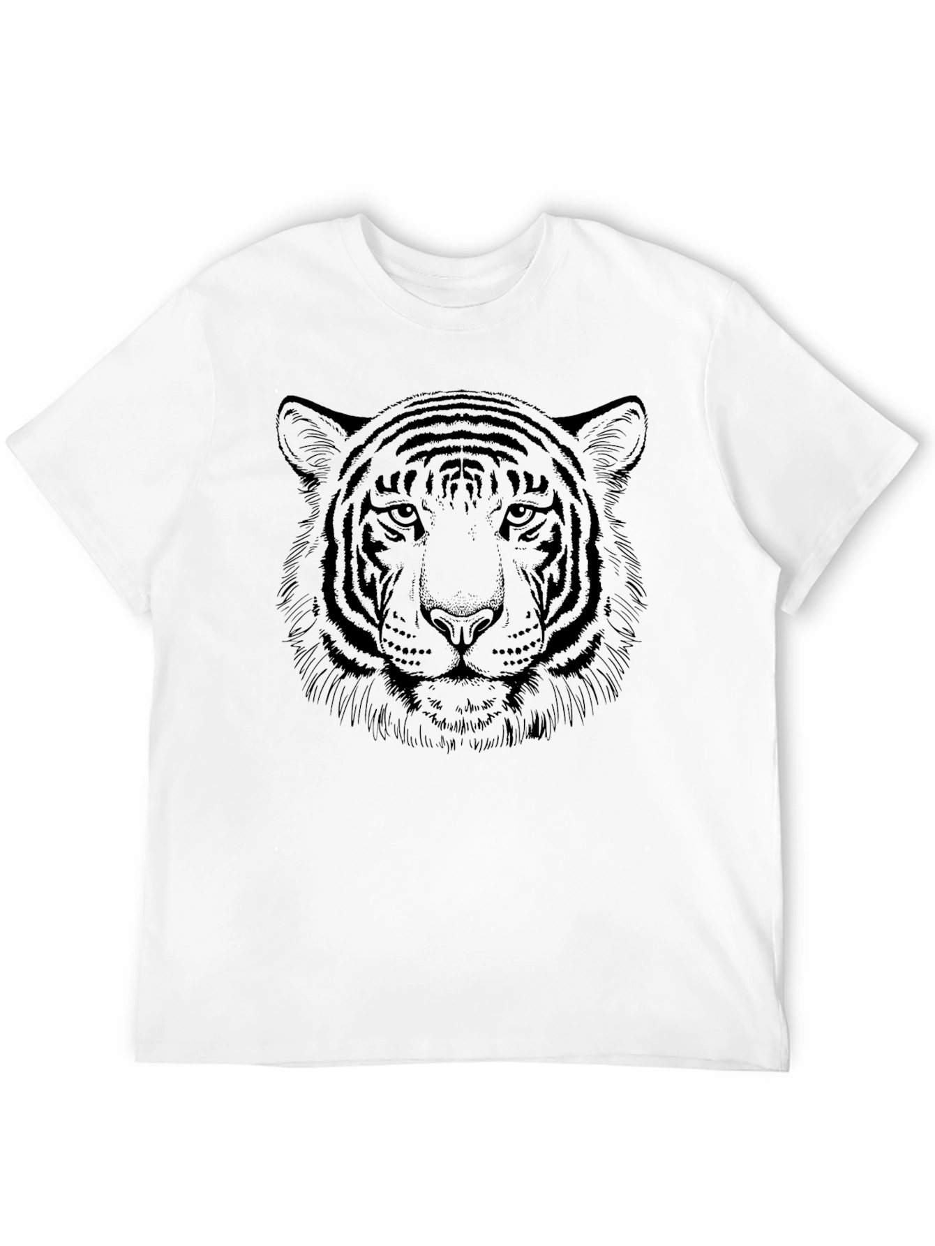 Tiger Graphic Print Black T-Shirt