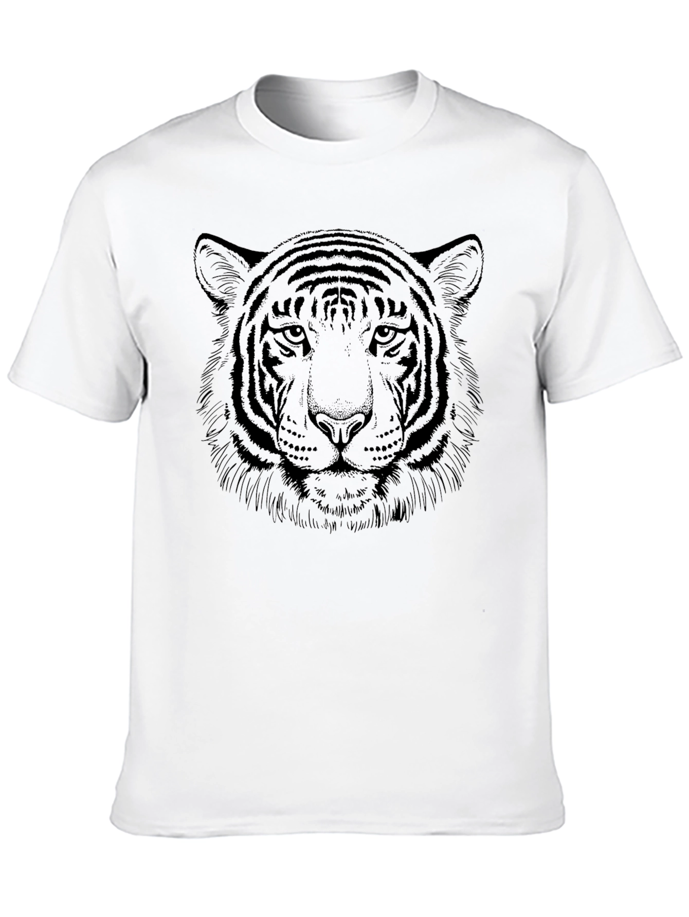 Tiger Graphic Print Black T-Shirt