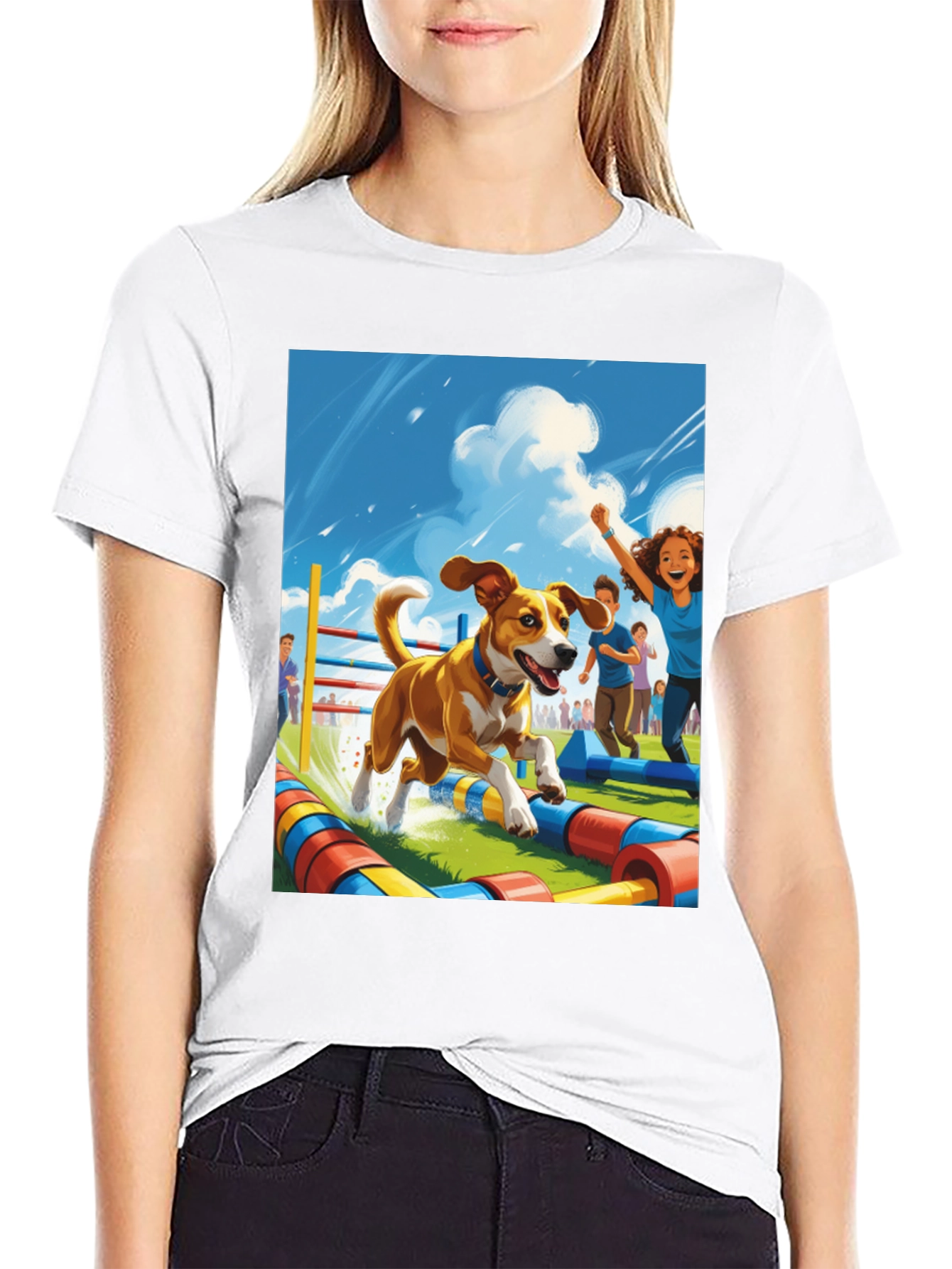 Dog Agility Cartoon T-Shirt