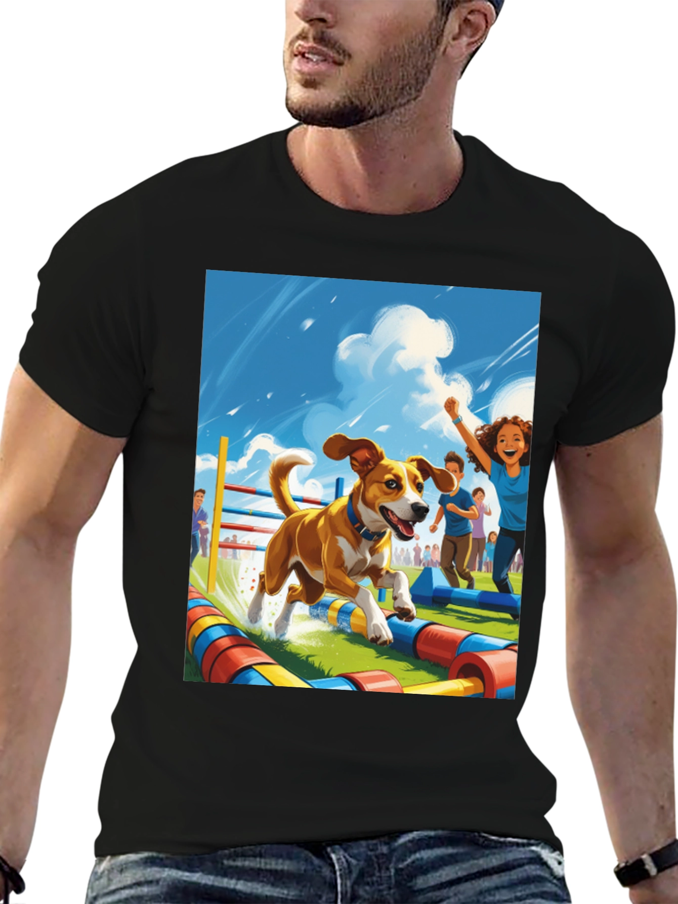 Dog Agility Cartoon T-Shirt