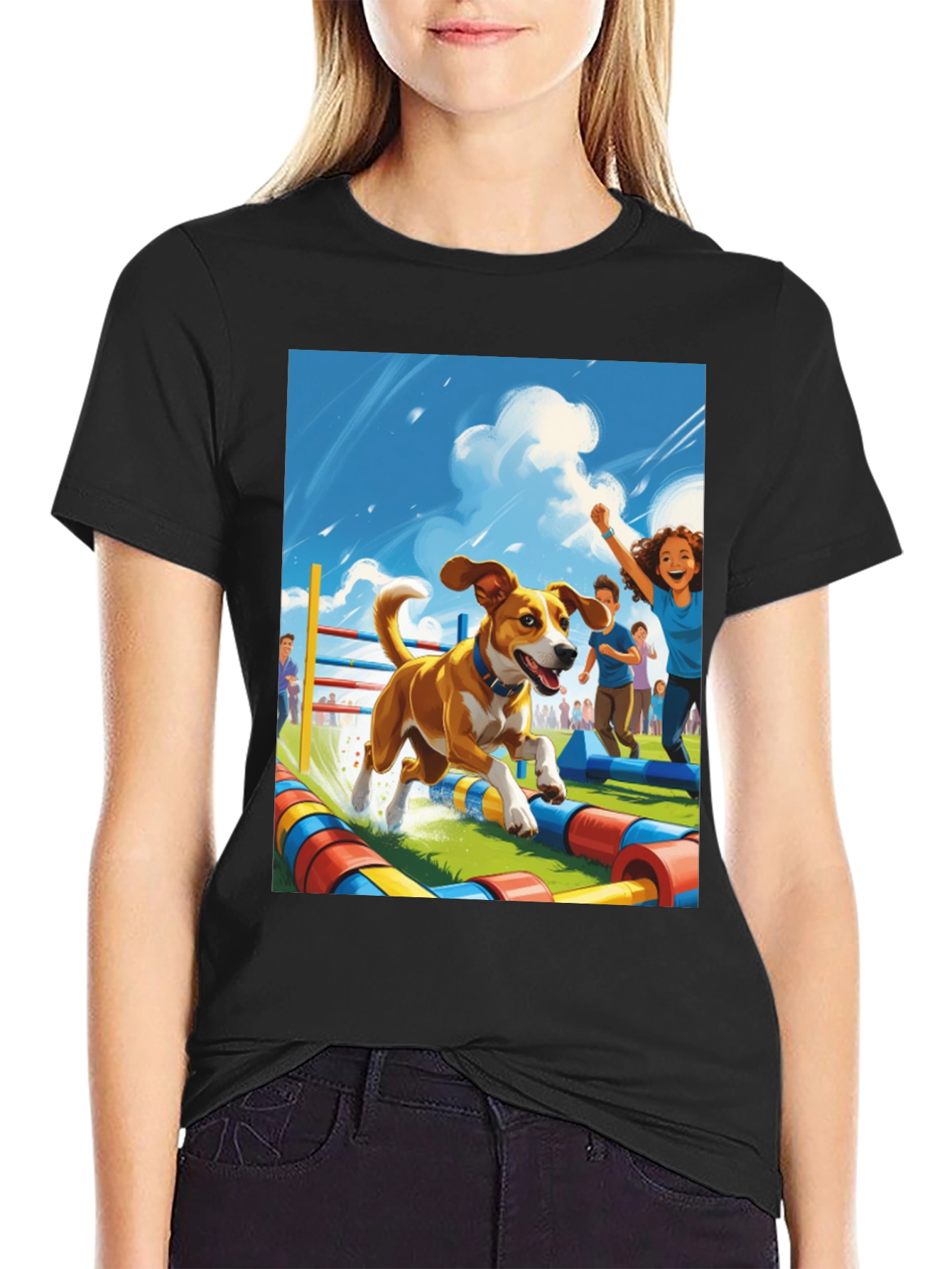 Dog Agility Cartoon T-Shirt