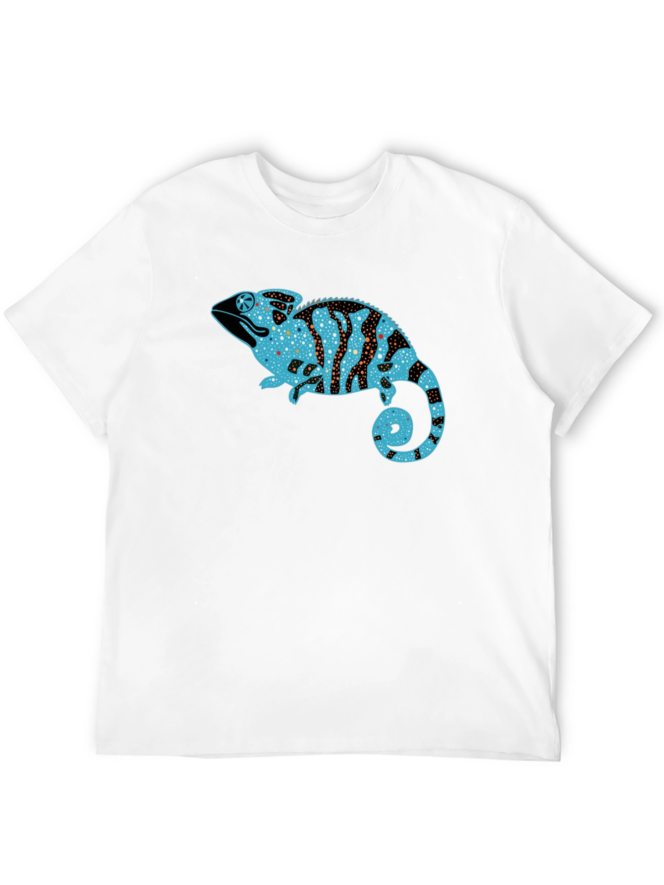 Chameleon Graphic Print Black T-Shirt