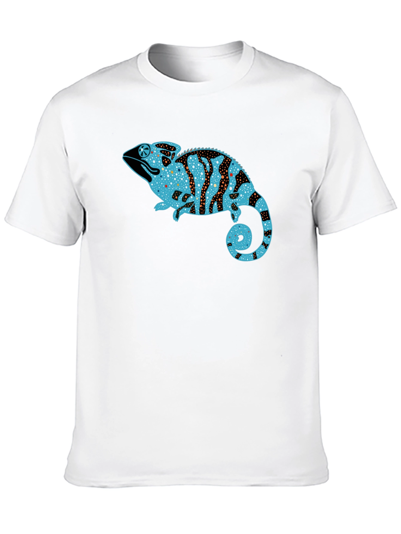 Chameleon Graphic Print Black T-Shirt
