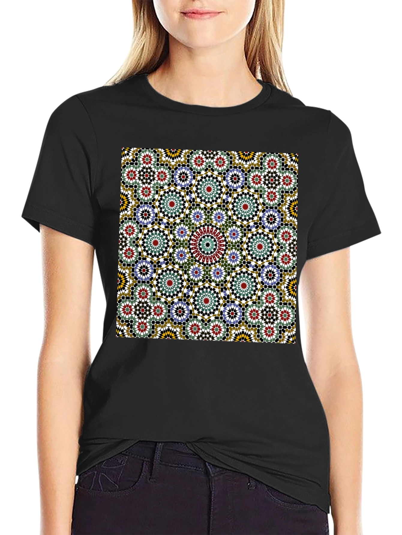 Geometric Pattern Tee - Stylish Casual Wear