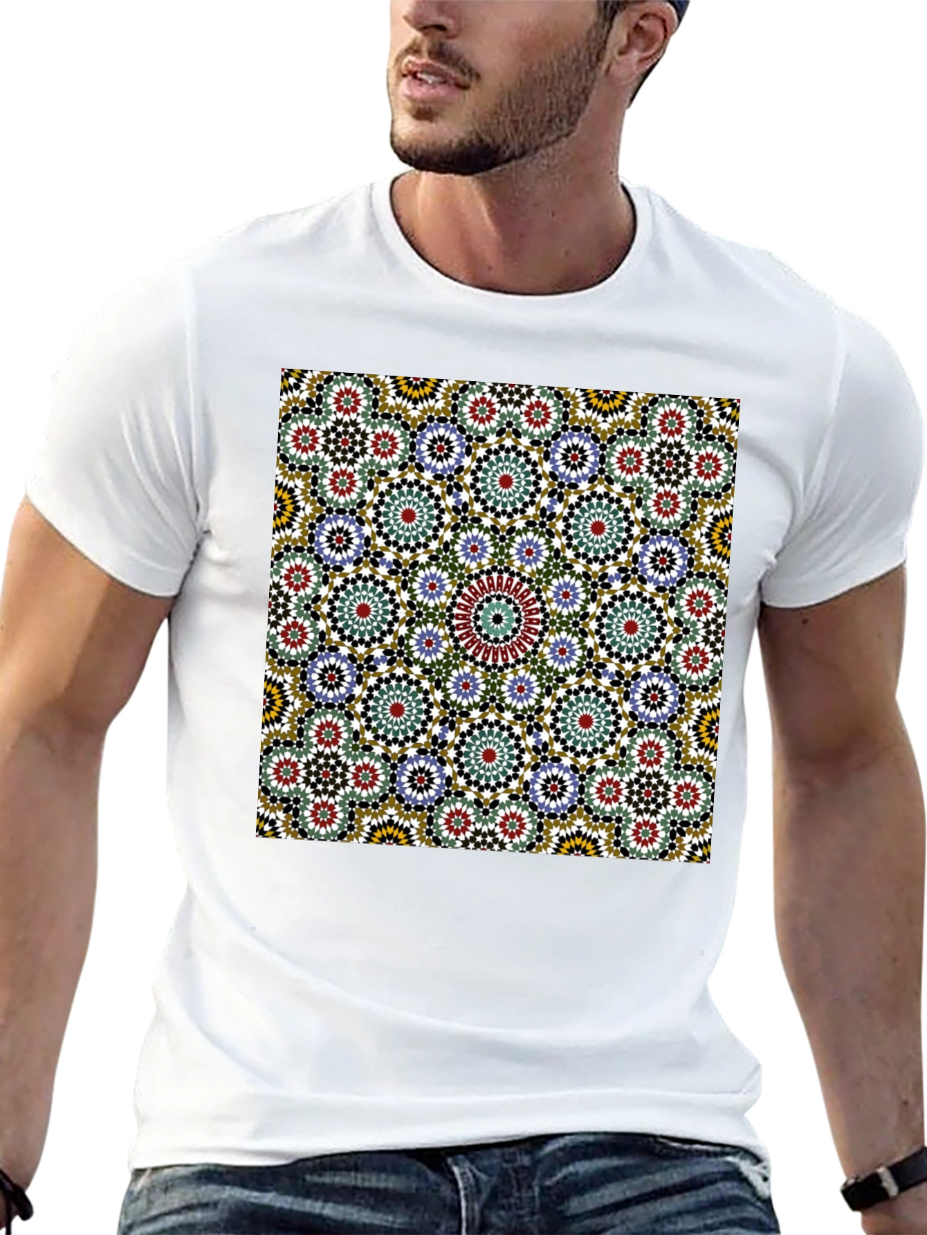 Geometric Pattern Tee - Stylish Casual Wear