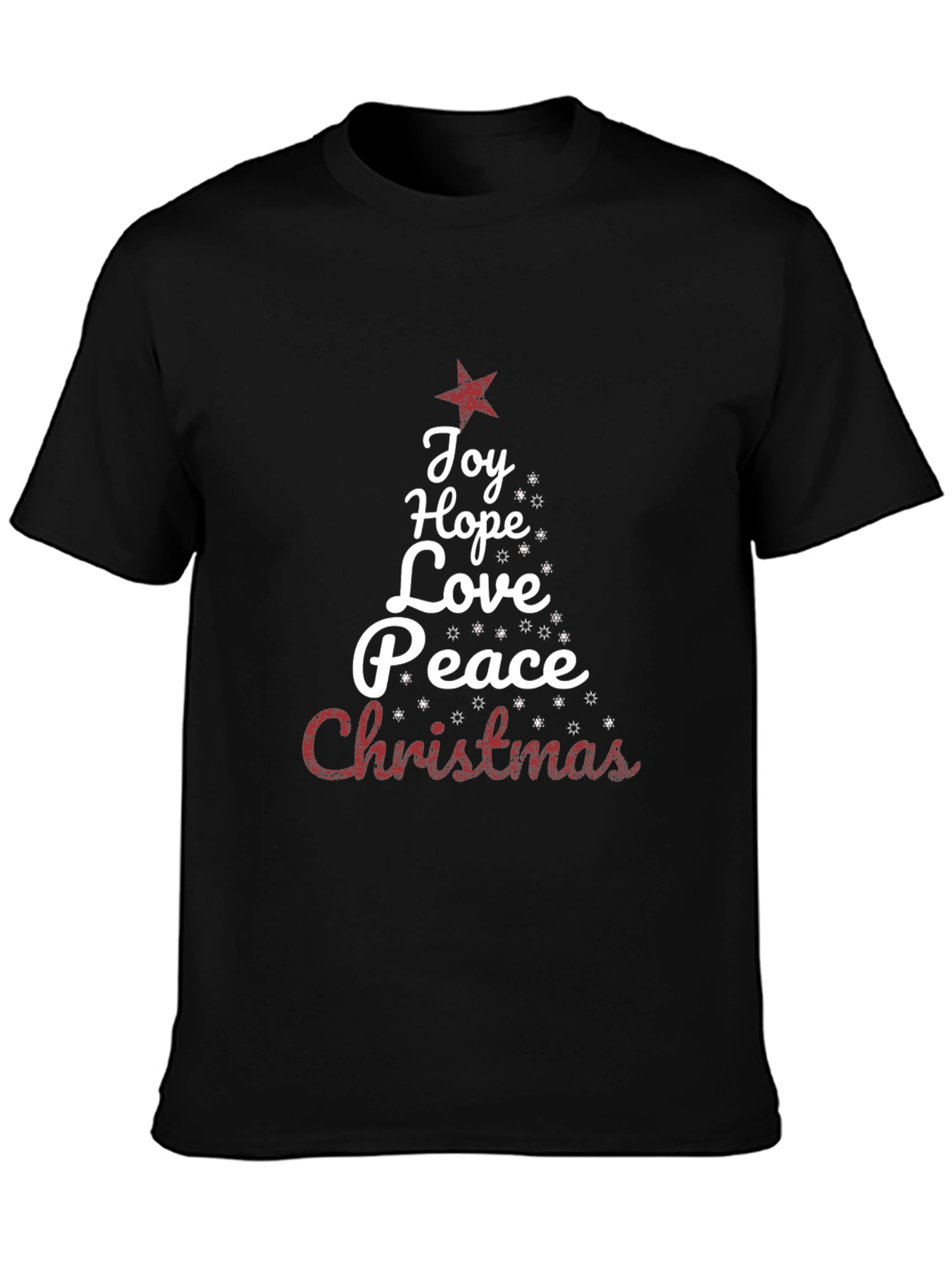 Christmas Word Tree Holiday Graphic Tee