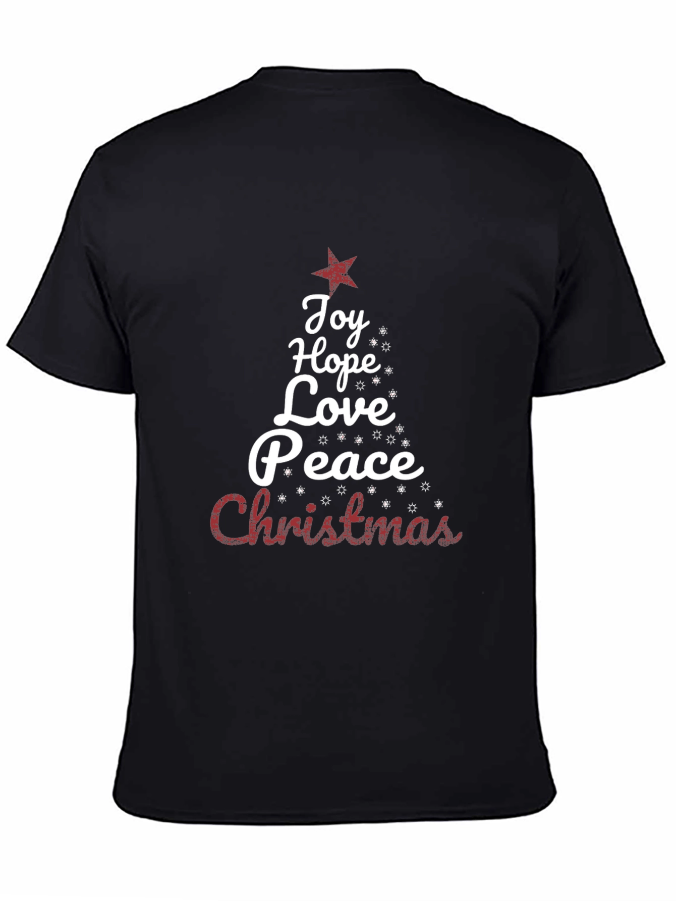 Christmas Word Tree Holiday Graphic Tee